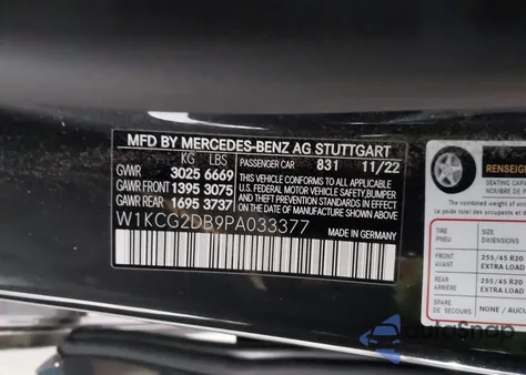 2023 Mercedes-Benz Eqs z USA, uszkodzony, nr VIN W1KCG2DB9PA033377